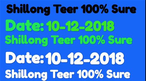 শিলং তীর রেজাল্ট লিস্ট|Shillong Teer Result .